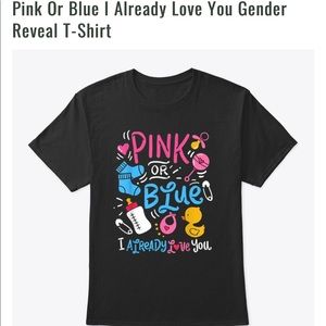 Gender reveal shirts men women pair medium large